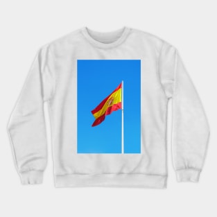 Spanish flag waving against clear blue sky Crewneck Sweatshirt